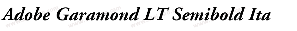 Adobe Garamond LT Semibold Italic字体转换